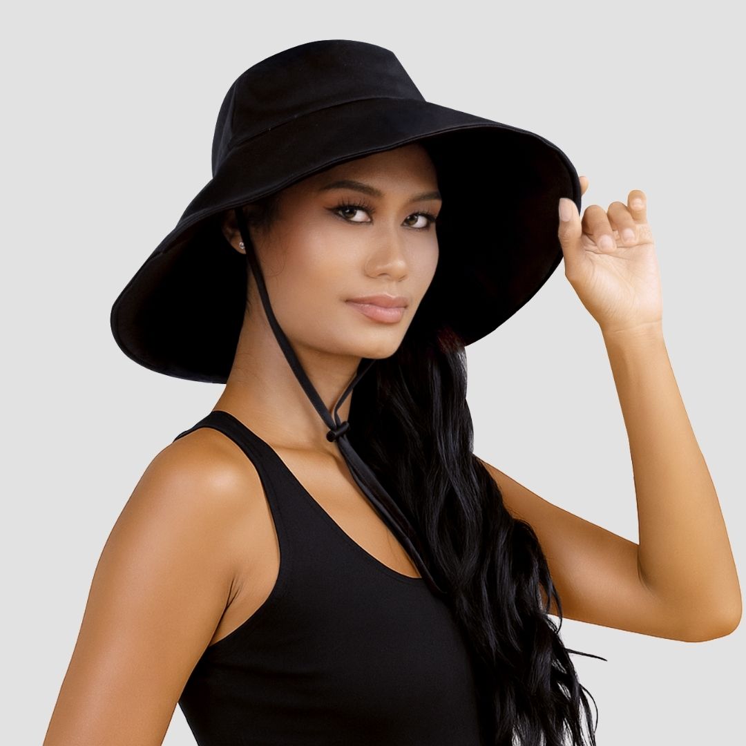 Hairbrella Satin-Lined, Waterproof, Wide Brim Sun Hat